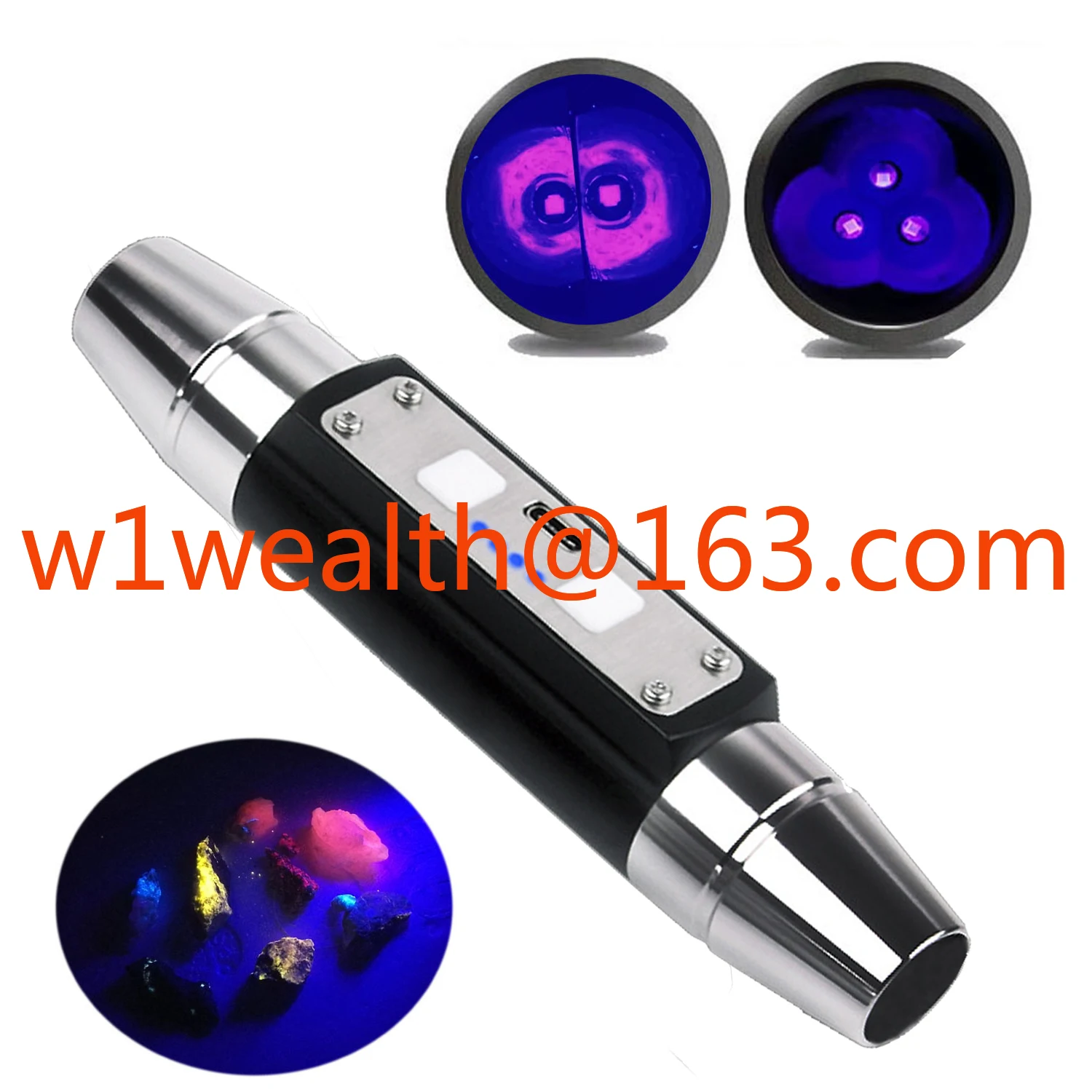 Shortwave ultraviolet flashlight 254nm 365nm 395nm invisible fluorescent powder UVA UVC black light LED flashlight