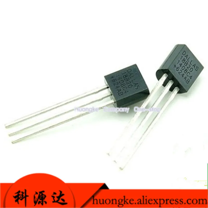 10pcs/lot DS18B20 TO-92 Temperature Sensor 18b20 Temperature Acquisition Programmable Digital Thermometer