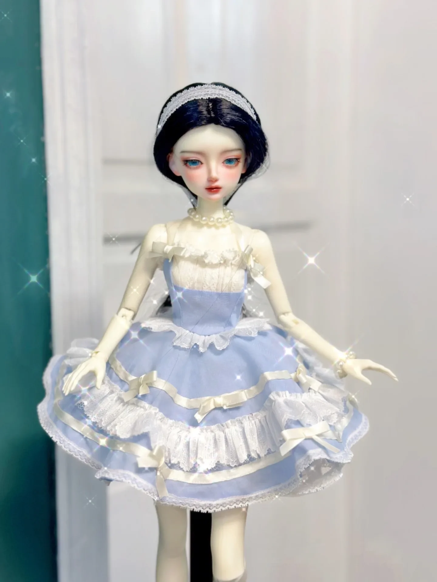 

Pretty 1/4 BJD doll clothes blue princess dress