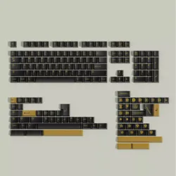 1 Set GMK BALCK GOLD Keycaps PBT 5 Sides Dye Sub Key Caps Cherry Profile Keycap For MX Switch Keyboards Double B Split Spacebar