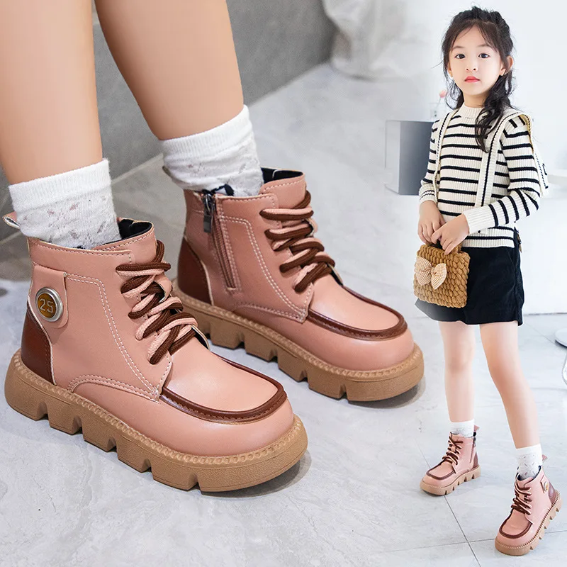 Children Shoe Girls Non Slip Low Cut Boots Versatile Casual Boots Kids Shoe for Girl Ankle Boot Platform Boots Winter Shoe Botas