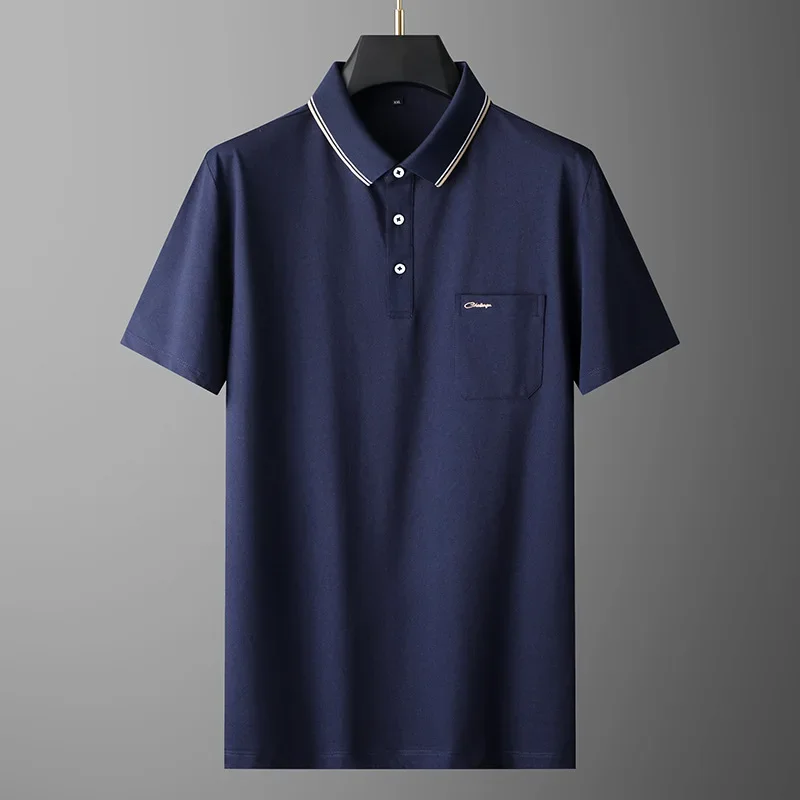 New Arrival Cotton Suepr Large Short-sleeved Men's Loose Summer Business Lapel Casual Polo Men's Plus Size XXL 3XL4XL5XL 6XL 7XL