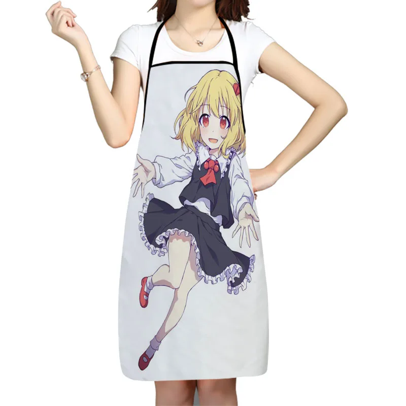 Rumia Anime Pattern Oxford Fabric Apron For Men Women Bibs Home Cooking Baking Cleaning Aprons Kitchen Accessory