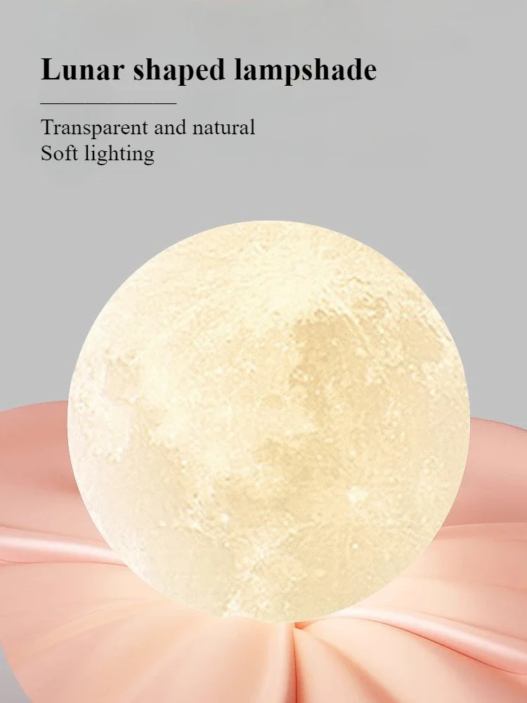 SANDYHA Nordic Moon Lampshade Ceiling Light Petal Design LED Bedroom Living Room Aisle Home Decoration Warm Light