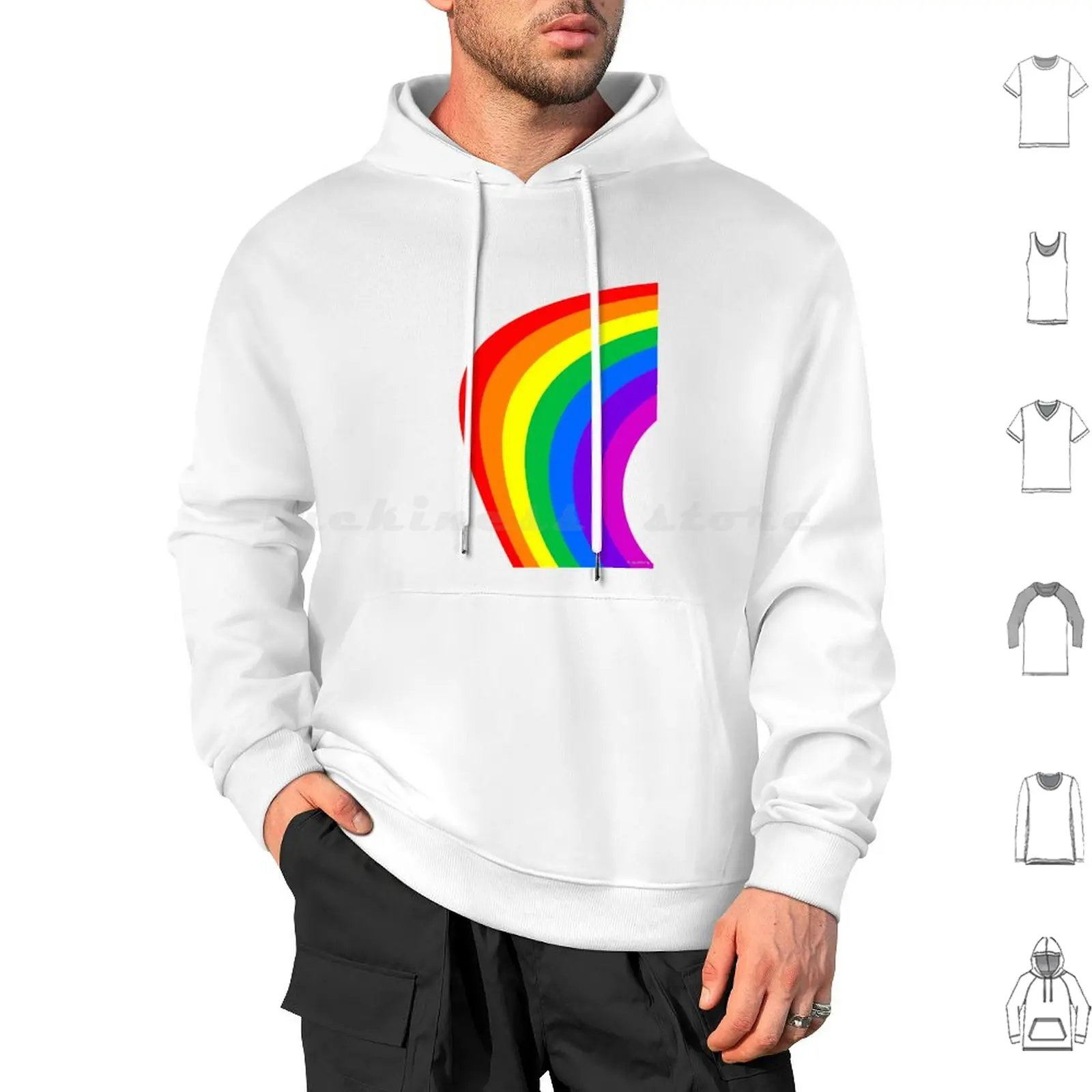 70'S 80'S Vibe Rainbow Retro Vintage Hoodies Long Sleeve 70S 80S Vibe Rainbow Retro Vintage Pride Rainbow Colors Pride