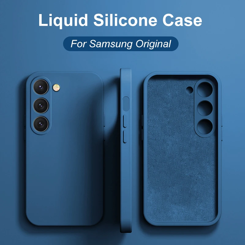 S23 S22 Ultra Plus Case Square Liquid Silicone Phone Case For Samsung Galaxy S23 S 23 S22 Ultra Plus S23Plus S23Ultra Soft Cover