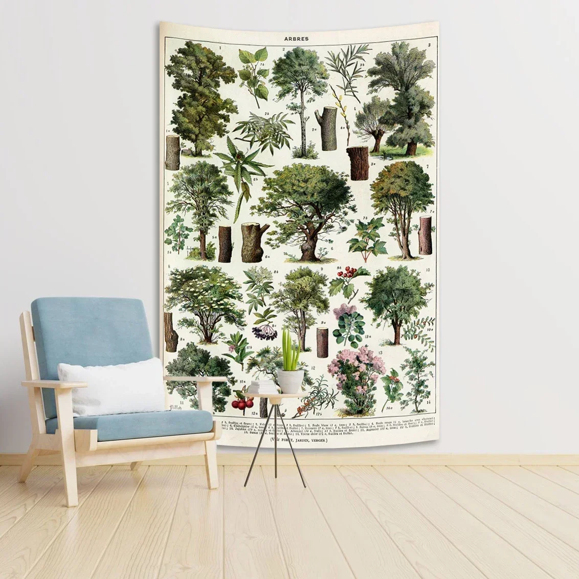 Custom Beautiful Green Plant Category Wall Tapestry Room Decoration Aesthetic Banner Home