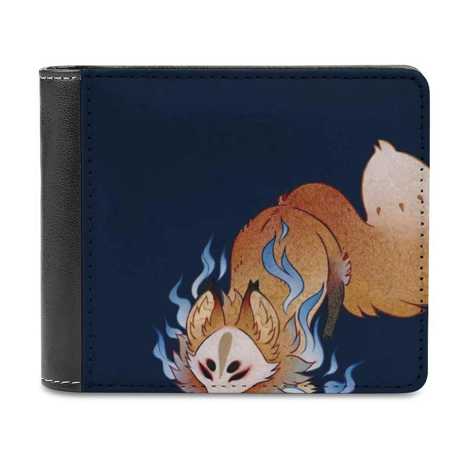 Forest Friends Leather Wallet Men Classic Black Purse Credit Card Holder Fashion Men's Wallet Plant Nature Leaf Houseplant