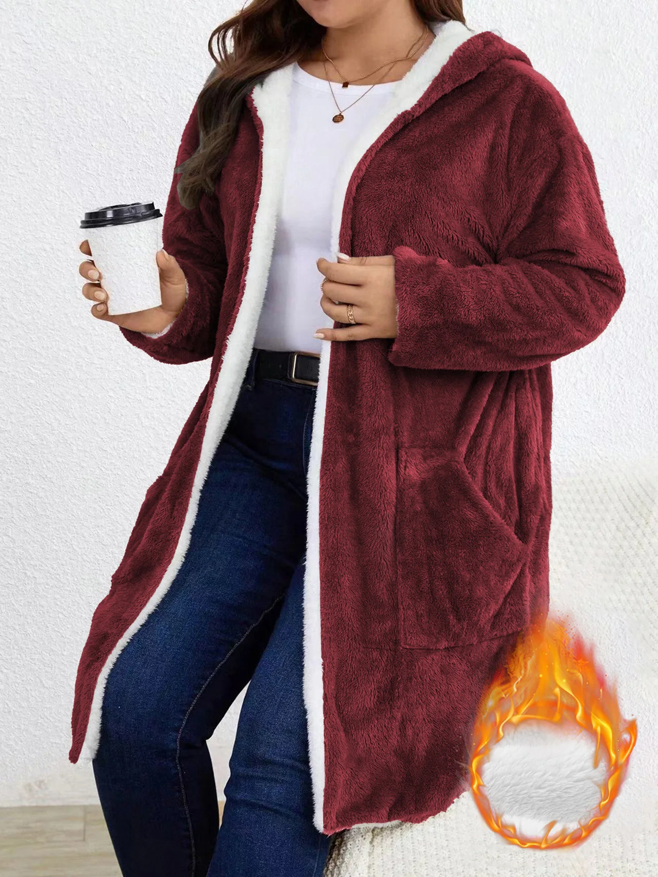 Cardigã Feminino Plus Size com - Longline Cardigan Knit avaliação e preço