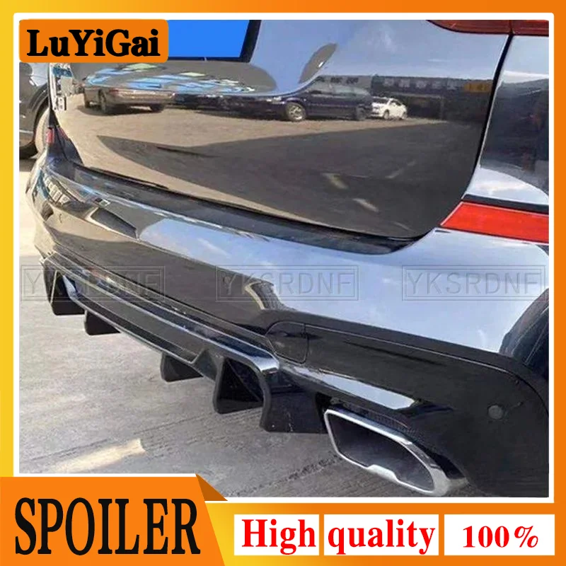 NEW High Quality ABS Black & Carbon Fiber grain Rear Bumper Diffuser Protector Cover For BMW X3 G01 G08 2018 2019 2020 20. 21%