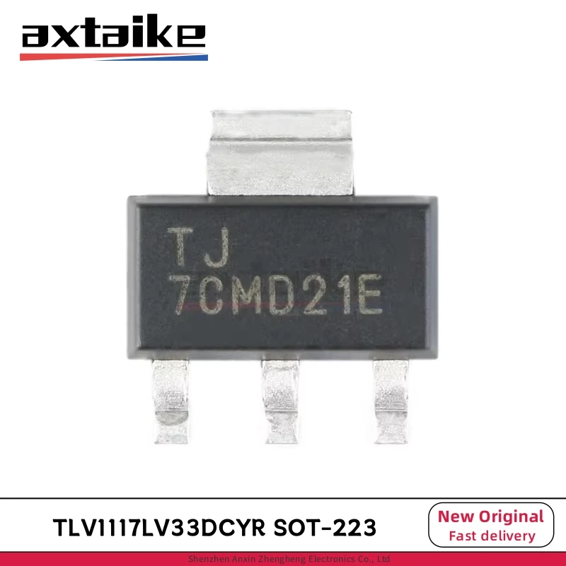 10PCS TLV1117LV33DCYR SOT-223 Marking: TJ SMD TLV1117LV33 3.3V 3V3 1A TLV1117LV Positive Fixed Voltage Low Dropout Regulator IC