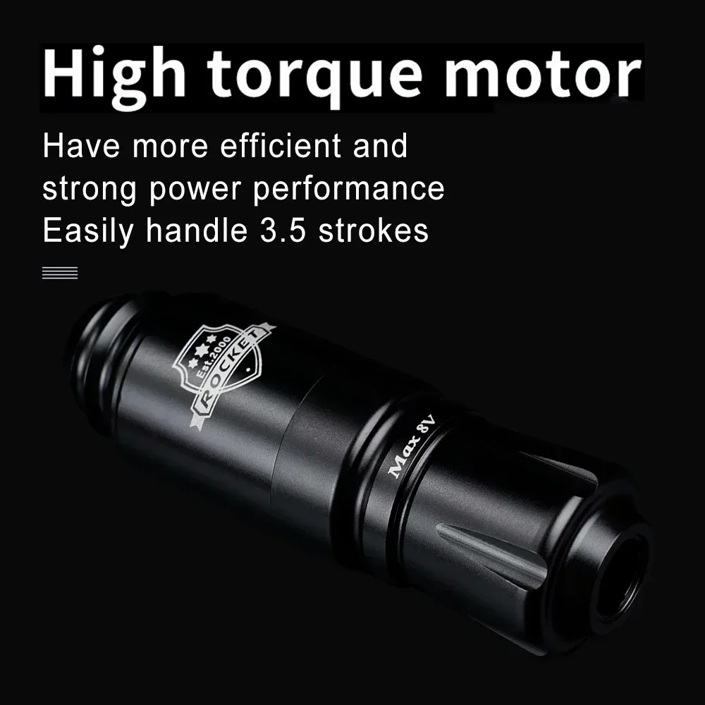 

Короткая мини-ракета для татуировки, набор RCA Jack, автоматический поворотный ход 3,5 мм, мотор для перманентного макияжа, 10000 об/мин, ручка для татуировки