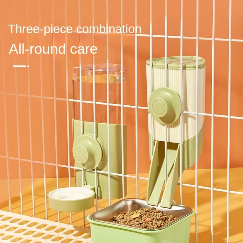 500ML Pet Parrot Bird Feeding Waterer Cat Dog Cage Hanging Waterer Pigeon Rabbit Small Pet Automatic Feeding Water Feeding Bowl