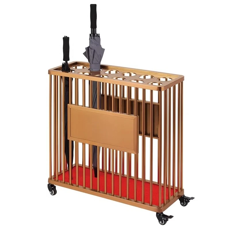 

Commercial Deluxe Rack Umbrella Storage Rack Stainless Steel Storage Convenience Umbrella Bucket