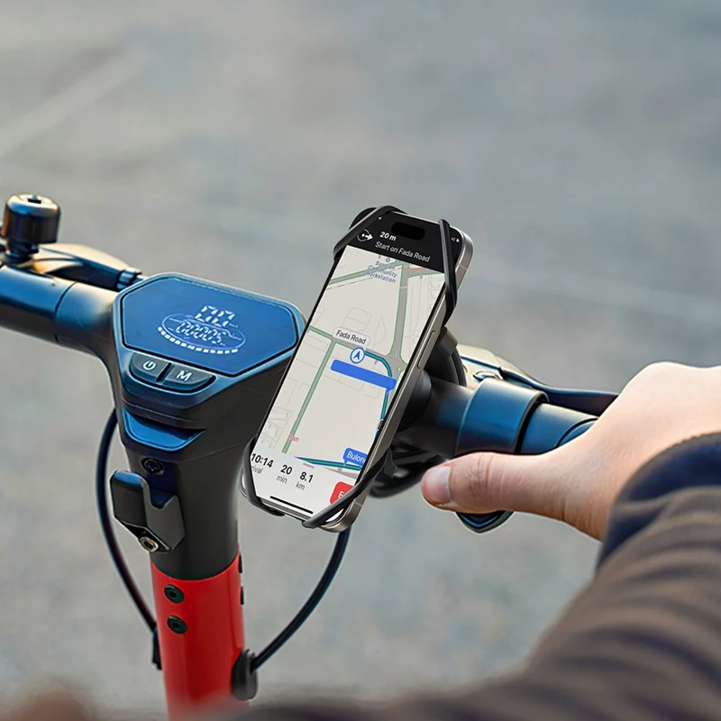 ใหม่ JOYROOM ขี่จักรยานผู้ถือโทรศัพท์มือถือจักรยานไฟฟ้าจักรยานนําทางวงเล็บแฮนด์สายรัดซิลิโคน Multi-Function Bracket