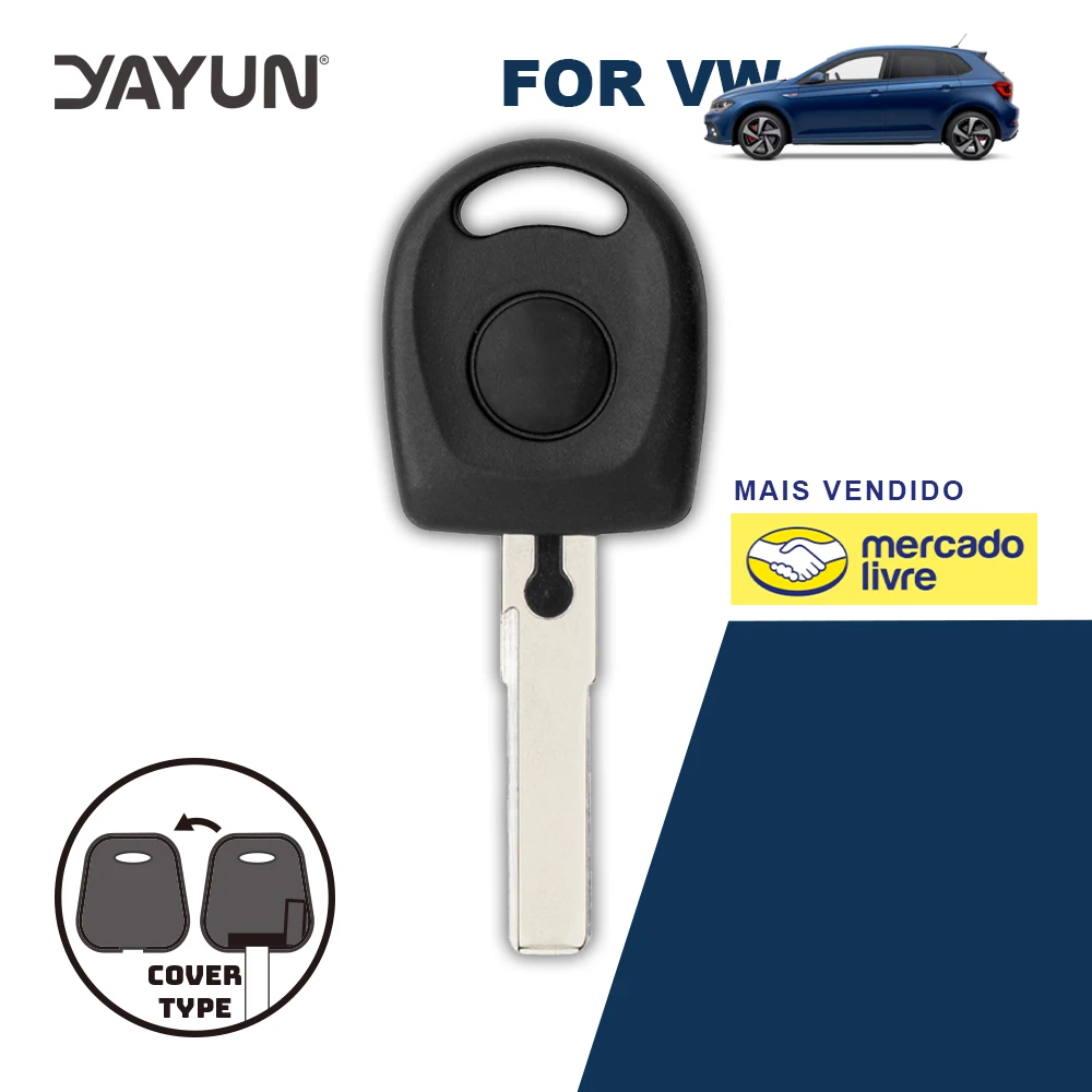 YAYUN 10/20/30/50/80PCS ForVolkswagenVW Transponder Key With Logo Embedded Shell Original Car Case Uncut HU66 Blade