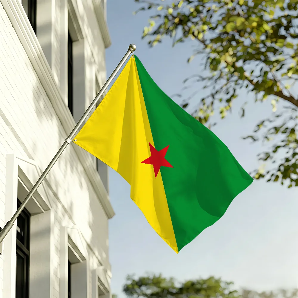 French Guiana Flag Personalized Banner For Sports Matches Games Parade Rally Holiday Festival Backyard Balcony Club Bar Decor