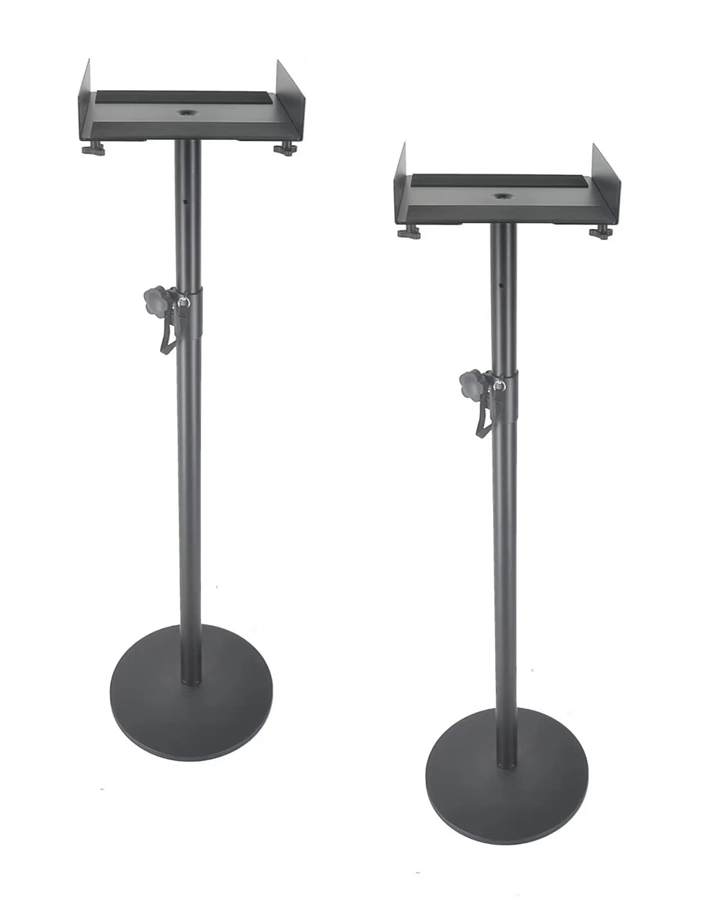 Suporte, Pedestal p/ Monitor de Referência, Studio, Base de Ferro Ø 30 cm, Trava Lateral p/ KRK Rokit 5/6/8, Yamaha HS 5/7/8,