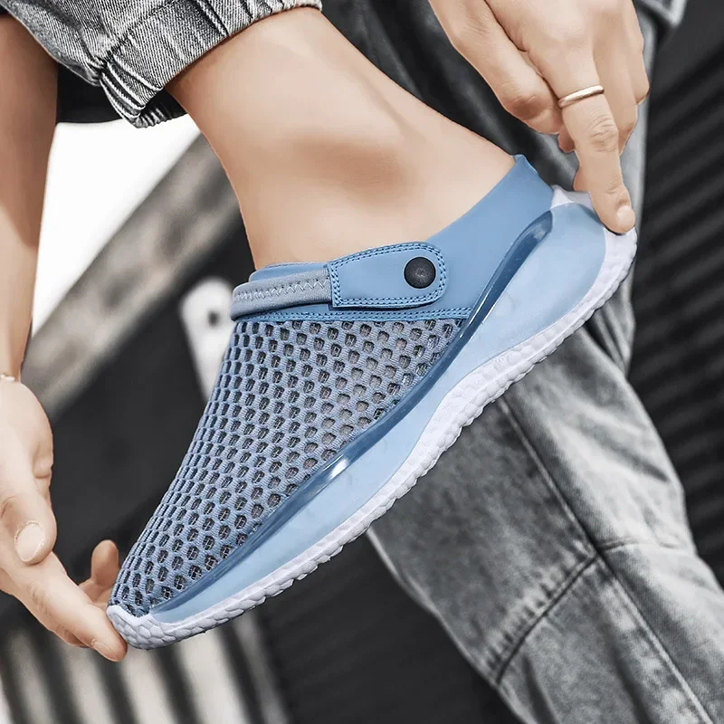 

Lightweight and Casual Men's Breathable Large Mesh Sports Trend Round Toe High-quality New Soft-soled Comfortable Summer Shoes