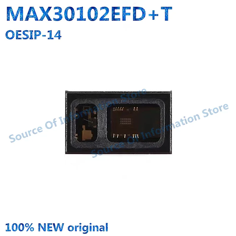 

1Pcs MAX30102EFD+T OESIP-14 High Sensitivity Pulse Oximeter and Heart Rate Sensor Chip