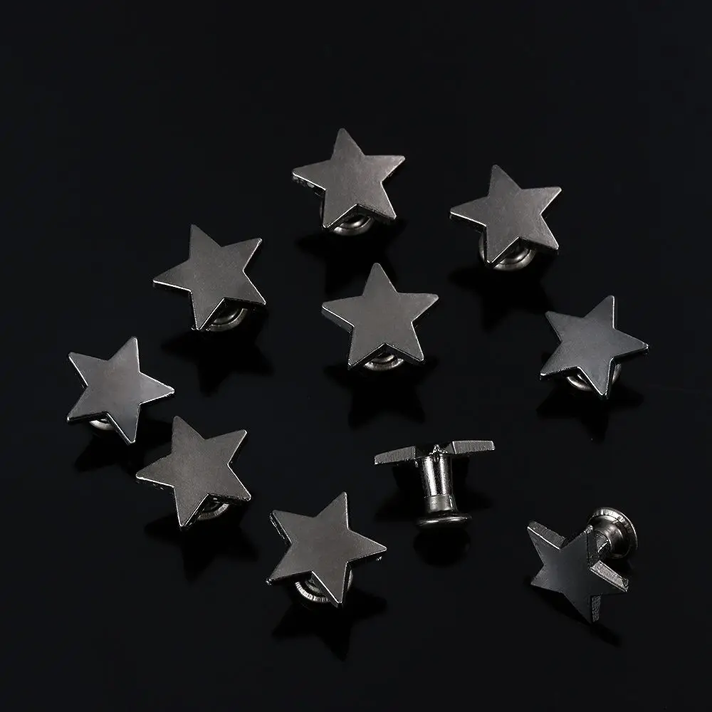 10sets(20pcs) Hat Bag DIY Decoration Garment Cloth Button Stars Rivets Scrapbooking