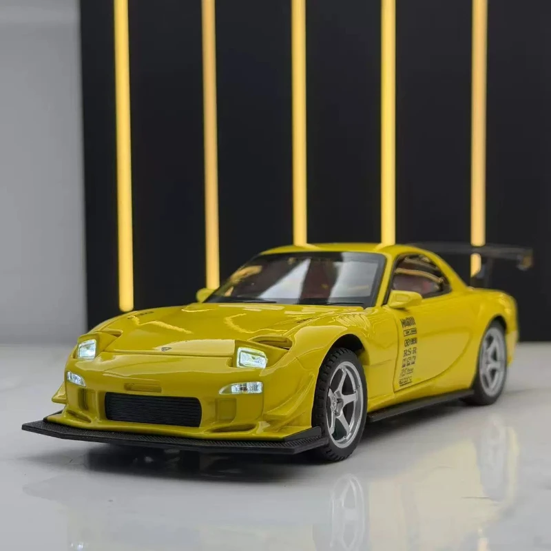 1:32 RX-7 FD3S Sports Car Alloy Model Toy Diecasts Metal Casting Sound and Light Car Toys For Birthday Gift
