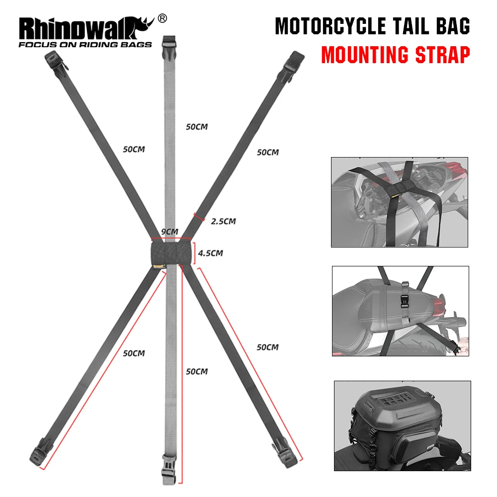 Rhinowalk Motorcycle Tail Bag Mounting Strap For MT2335 MTR4001 Rear Seat Bag Mounting Strap Product-specific Accessories