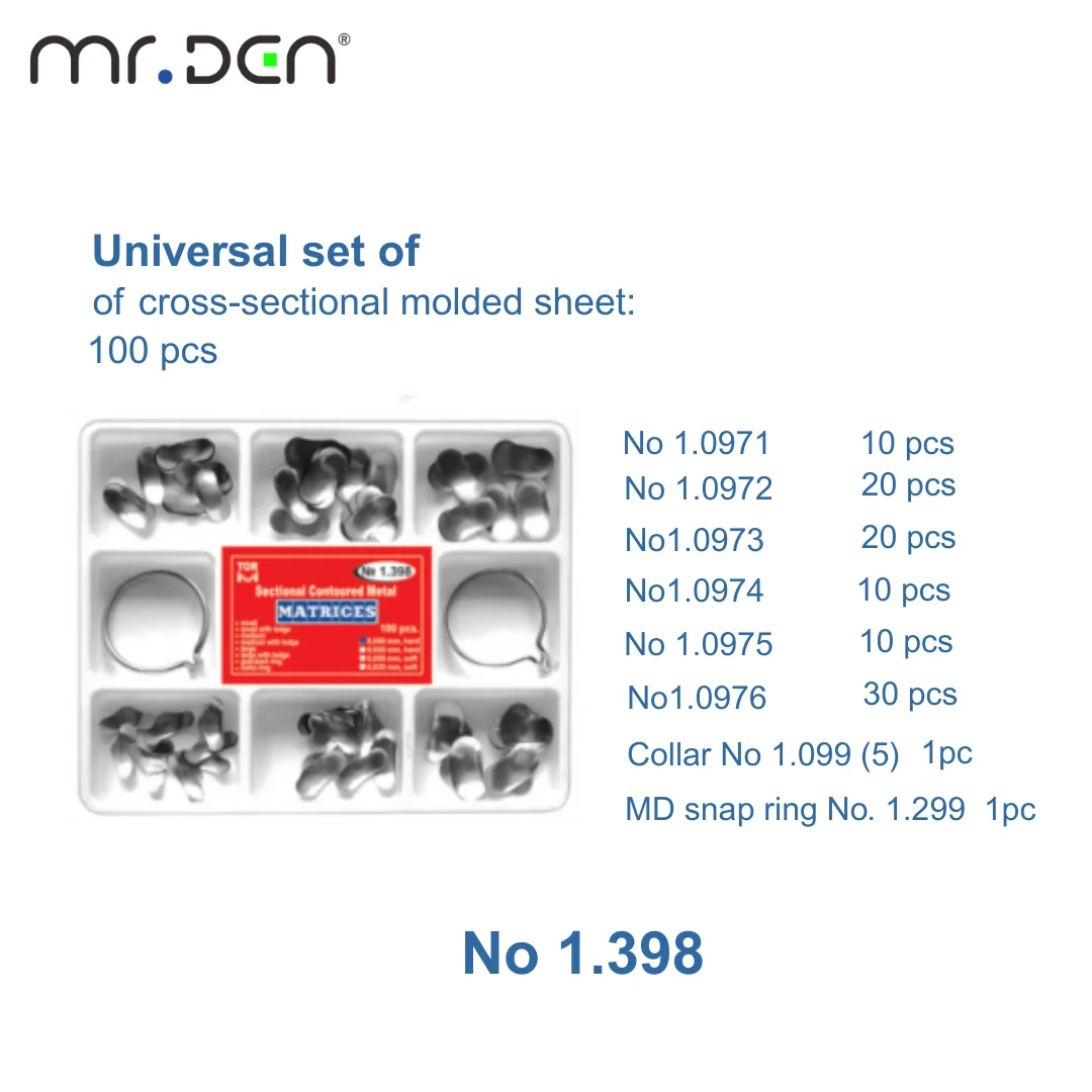 5 Sets Dental Oral Molding Tablets Set 100Pcs With Dental Filling Pliers Clamp Professional Dental Restoration Tools