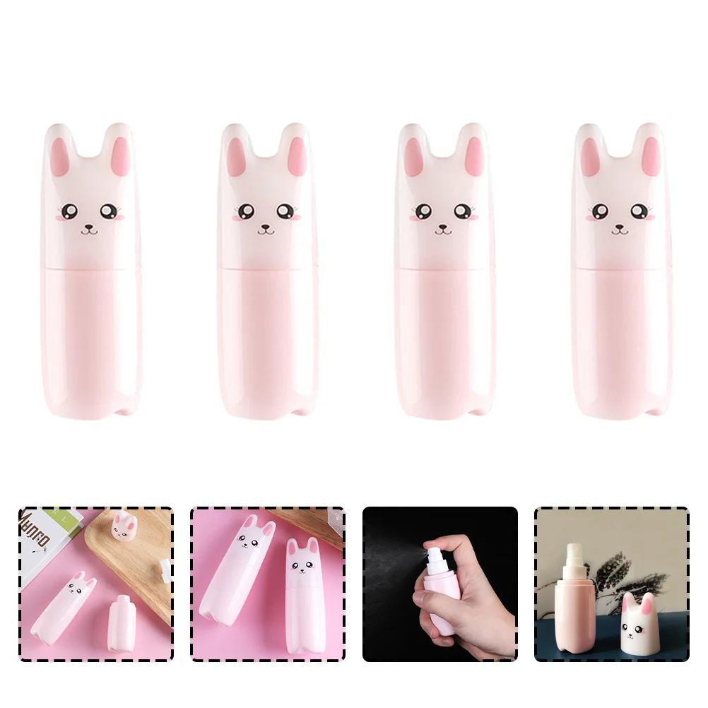 

4 PCS Spray Bottle Sub-packaging Bottles Pump Dispenser Perfume Packing Mini Plastic Refillable Cat Shaped Travel Cartoon Empty