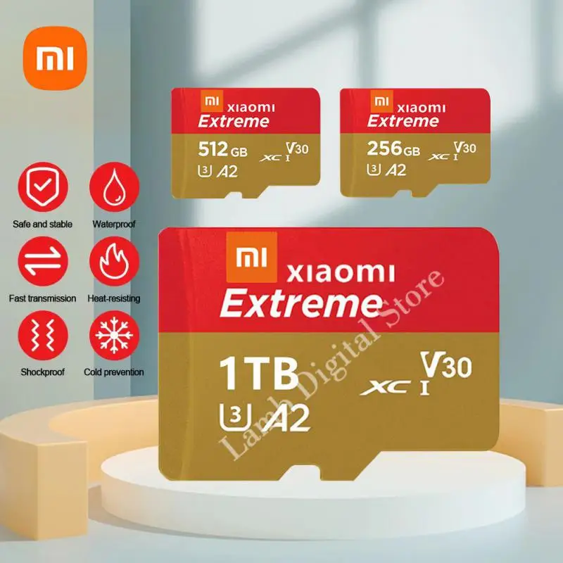 Xiaomi U3 A1 V30 класс 10 Micro Card 128 Гб 64 Гб 256 ГБ 512 ГБ высокоскоростная карта памяти SD TF карта с адаптером для Nintendo Switch