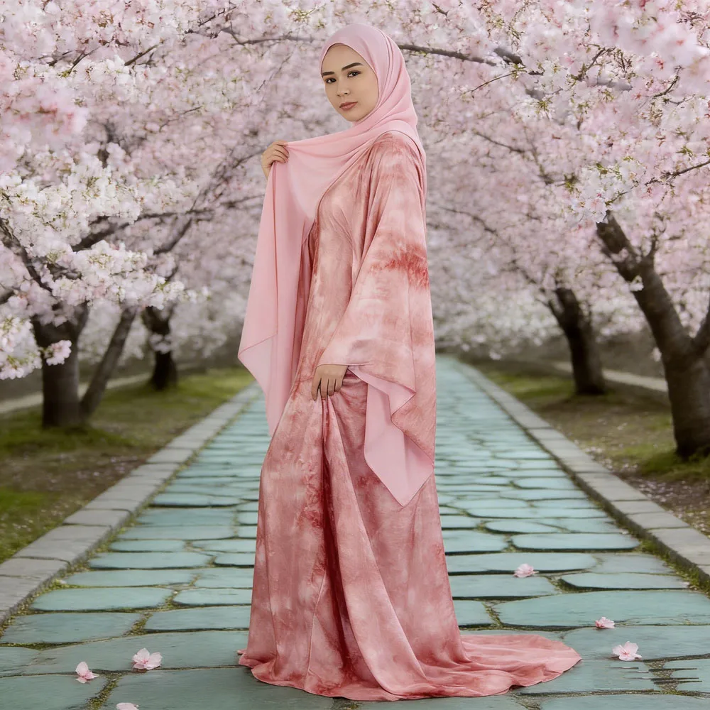 

Ид Джеллаба Дубай Абая кафтан женский скромный халат с рукавами «летучая мышь» кафтан исламский Джалабия кафтан свободное молитвенное платье ислам Турция