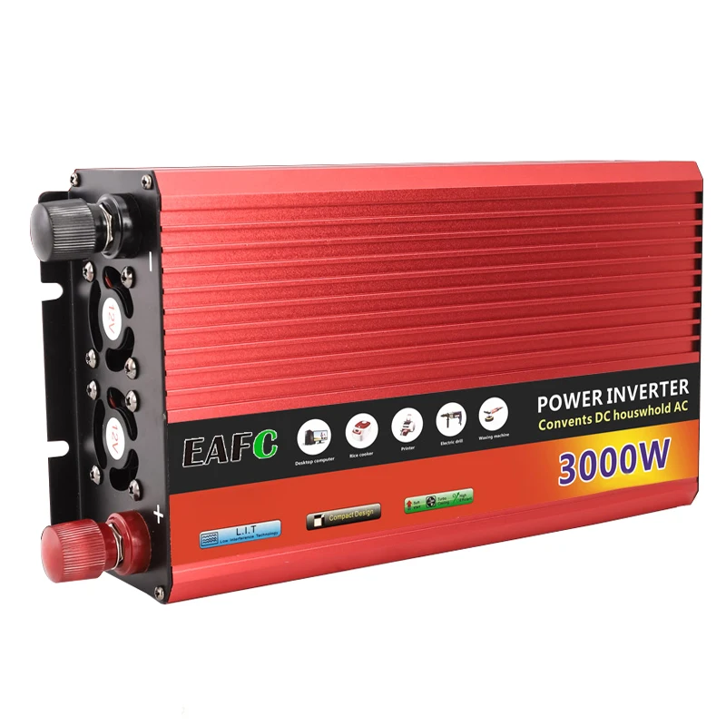 EAFC 2000W 3000W Universal Car Power Inverter DC 12V to AC 220V 
