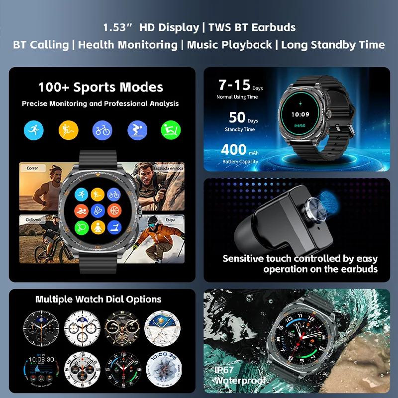 New 2-in-1 TWS earphones smart - Smartwatch Noise Watches review and price