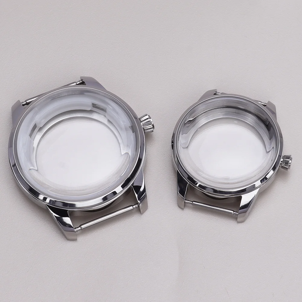 33MM/40MM Watch Cases Arched Glass Transparent Back For Cocktail NH35 NH38 NH34 Movt NH35 Case 316L Steel Watches Assemble Parts