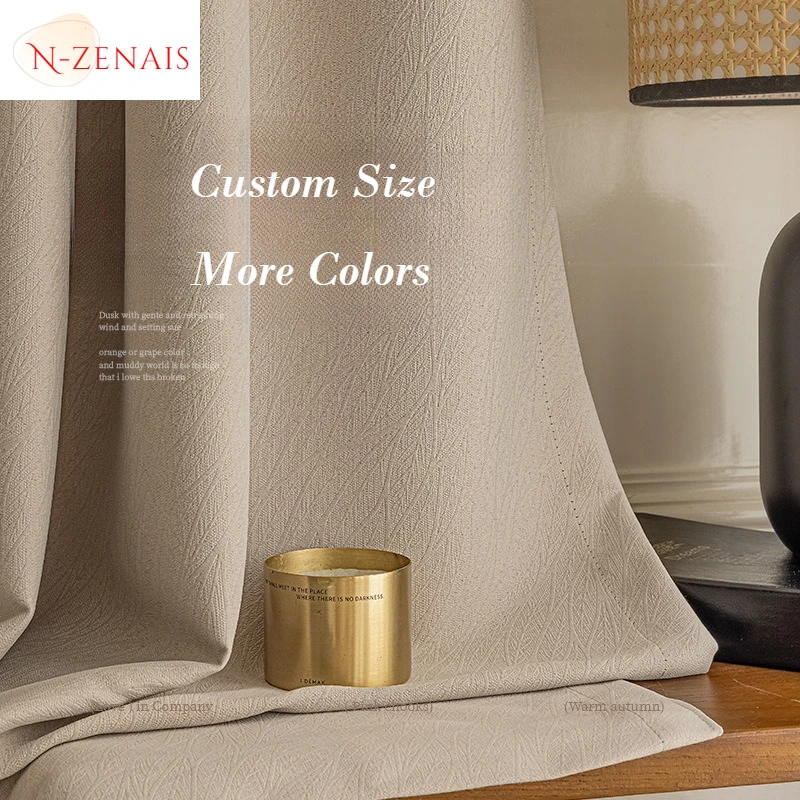 

Custom Size Blackout Luxury Cashmere Shade Curtains for Living Dining Room Bedroom Modern White Tulle Decor Elegant More Colors