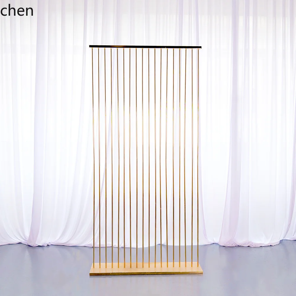 YFY Wedding Decoration Background Stand Electroplated Square Frame High-end Bright gold Geometric Arch Small Size