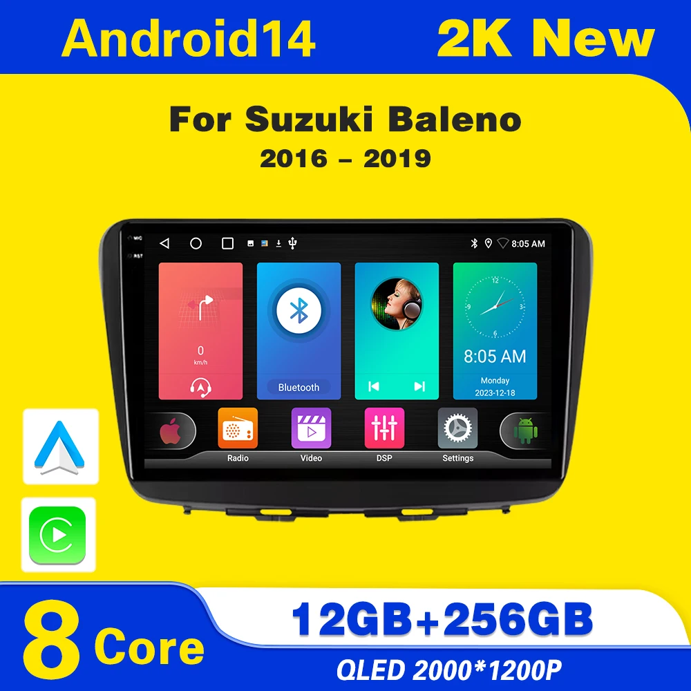 Android 14 For Suzuki Baleno 2016 2017 2018 2019 Multimedia Radio Video Player GPS Screen Support Raer Camera Carplay Car