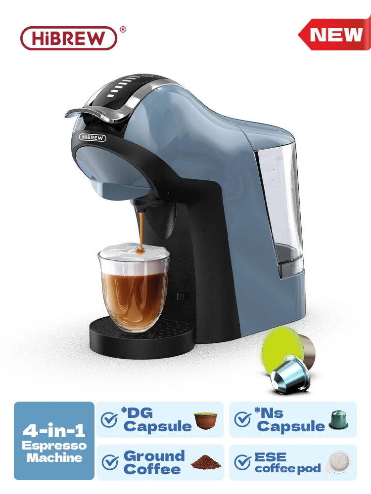 Cafetera HiBREW 4 en 1 para Múltiples Cápsulas, Cafetera para Preparar Café Frío y Caliente H17