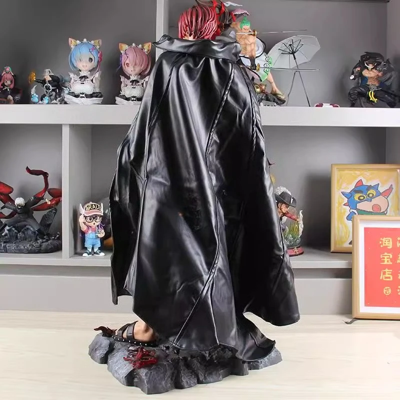 70CM Shanks One Piece GK Decor Red Haired Shanks Luffy Solon Empress Ace Large Action Figure Battle Statue Model Toys Doll Gift