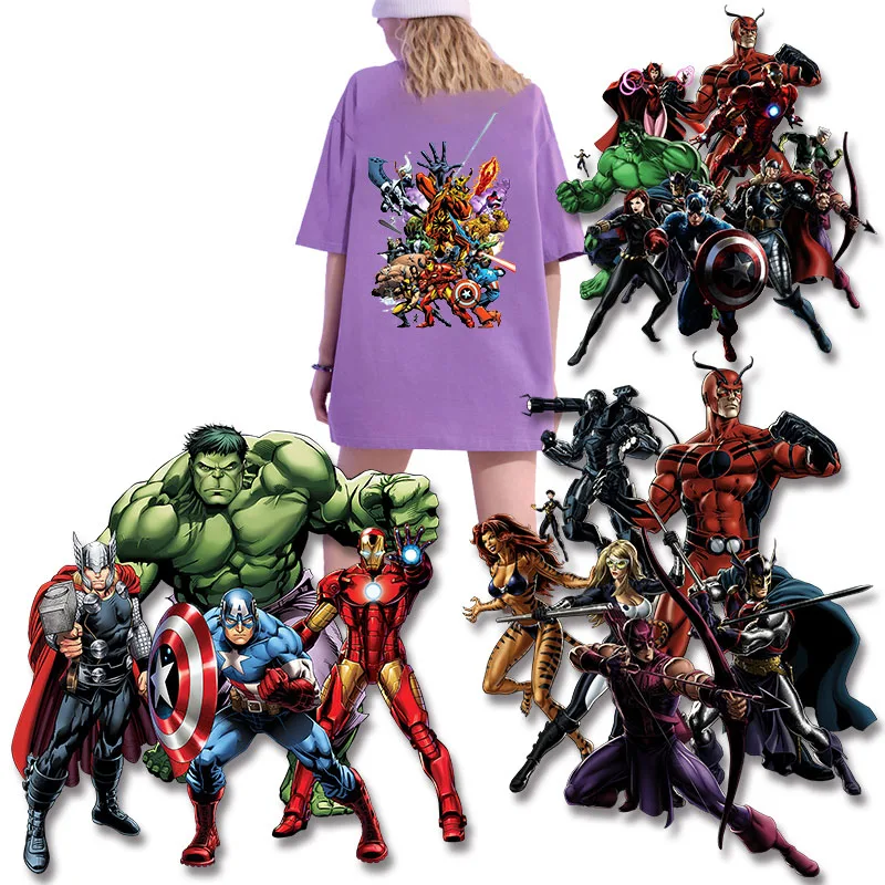 

The Avengers Stickers on fabric Garment Accessories Iron-on Transfers Patches for Kids Clothing Jacket
