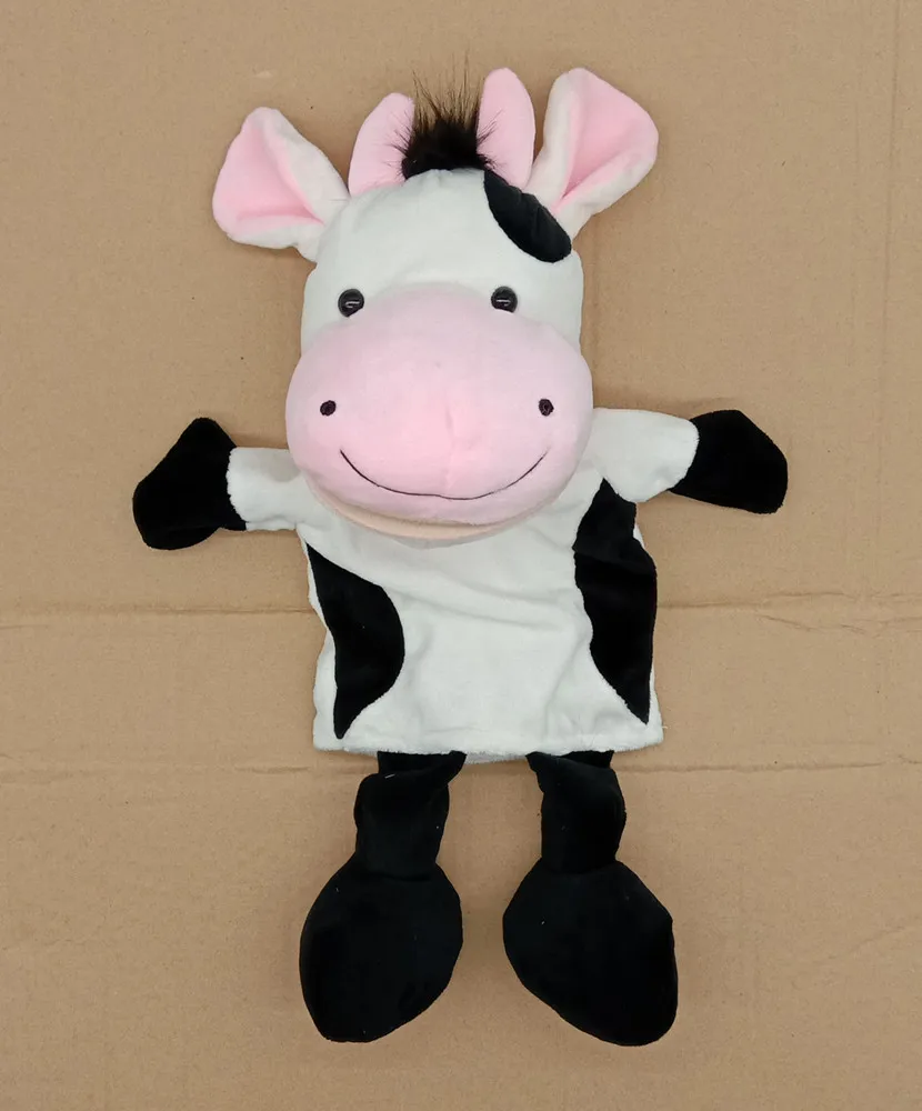 35cm Cartoon Tier Handpuppe eltern-kind-Spiel Puppe Löwe Elefant Schwein Beschwichtigen Spielzeug Geburtstag Geschenke Für Kinder