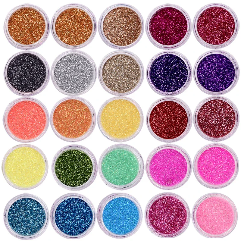 40 Colors Nail Glitter Set, Fine Nail Art Glitter Powder for Body Art, Crafts, Tips Decoration, Festival Makeup