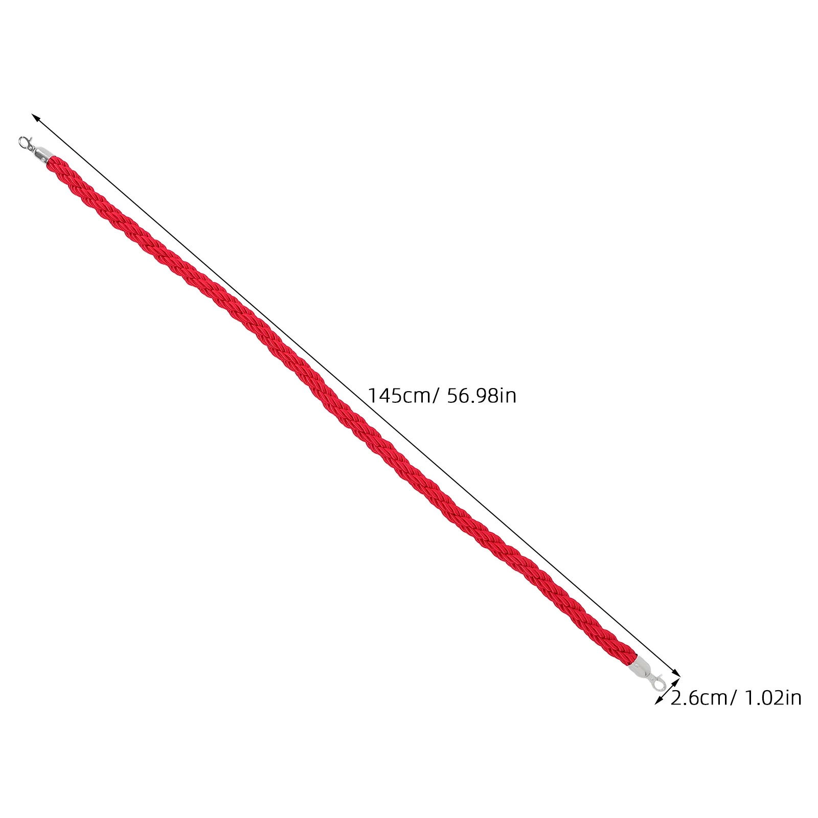 1.5 متر طابور حبل مقسم مضفر حاجز التحكم في الحشود للمناسبات الفنادق المطارات Stanchion استبدال حبل السلامة الزخرفية #2