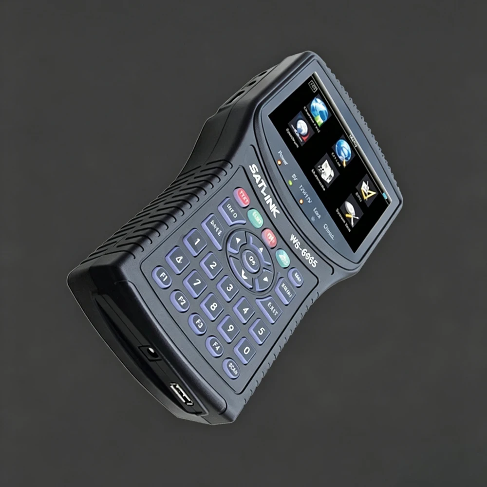 Satlink WS‑6965 Terrestrial TV Signal Finder Meter DVB‑T DVB‑T2 Built‑in Spectrum Analyzer Support Digital Terrestrial Signal De
