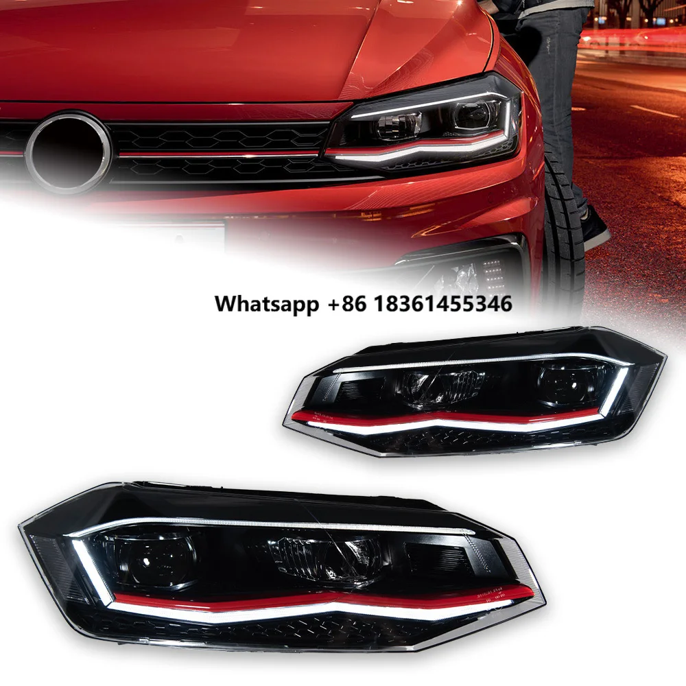 

Head Lamp for Polo LED Headlight Projector Lens 2019-2022 Polo Headlights Signal DRL Automotive Accessories