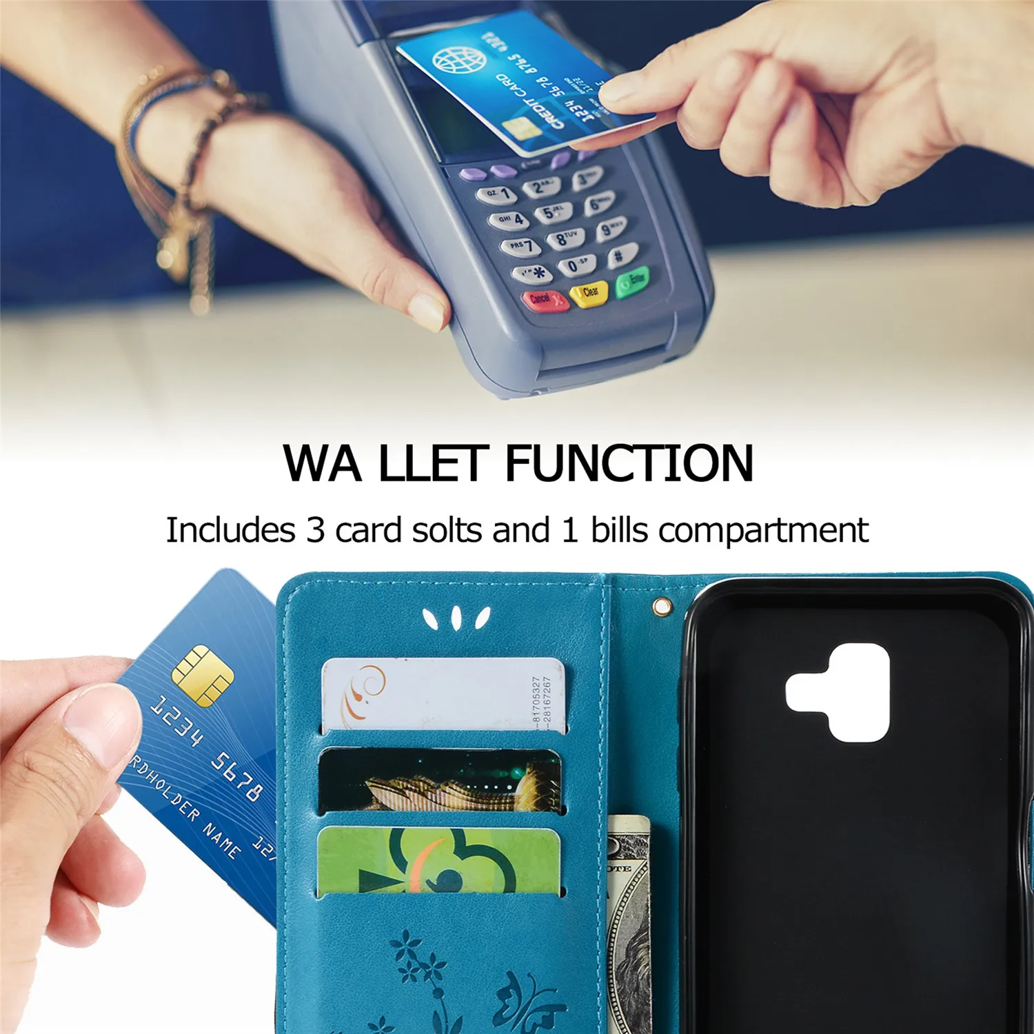 Flip Case For Samsung Galaxy A14 A15 A55 A13 A23 A33 A53 A73 A12 A22 A32 5G A42 A52S A72 Leather Wallet Stand Phone Book Cover