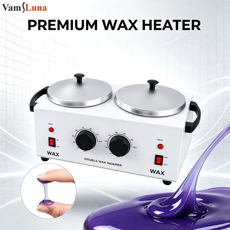 Wax Warmer Double Wax Heater Pot Wax Melting Machine Paraffin Wax Heater Depilatory Wax Pot Hair Removal Wax Heating Machine for