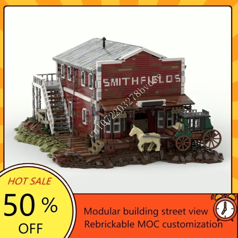 7042PCS  Valentine Saloon Modular MOC Creative street view Model Custom Puzzles Architecture DIY Education Assembly Toys Gifts