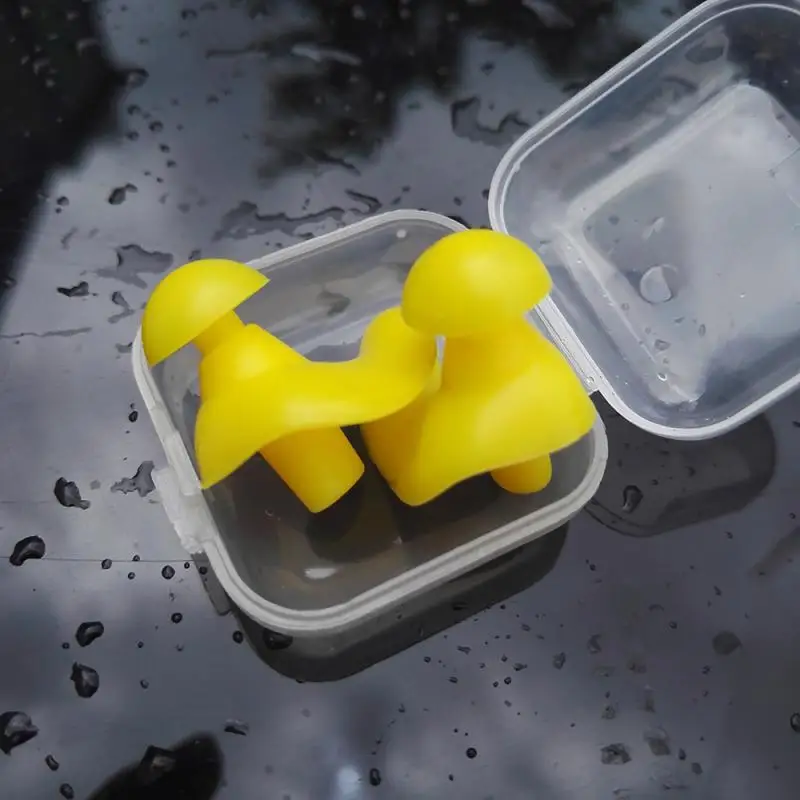 Tappi per le orecchie sport acquatici accessori per il nuoto tappi per le orecchie portatili morbidi in Silicone a prova di polvere con tappi per le orecchie impermeabili per l'acqua subacquea