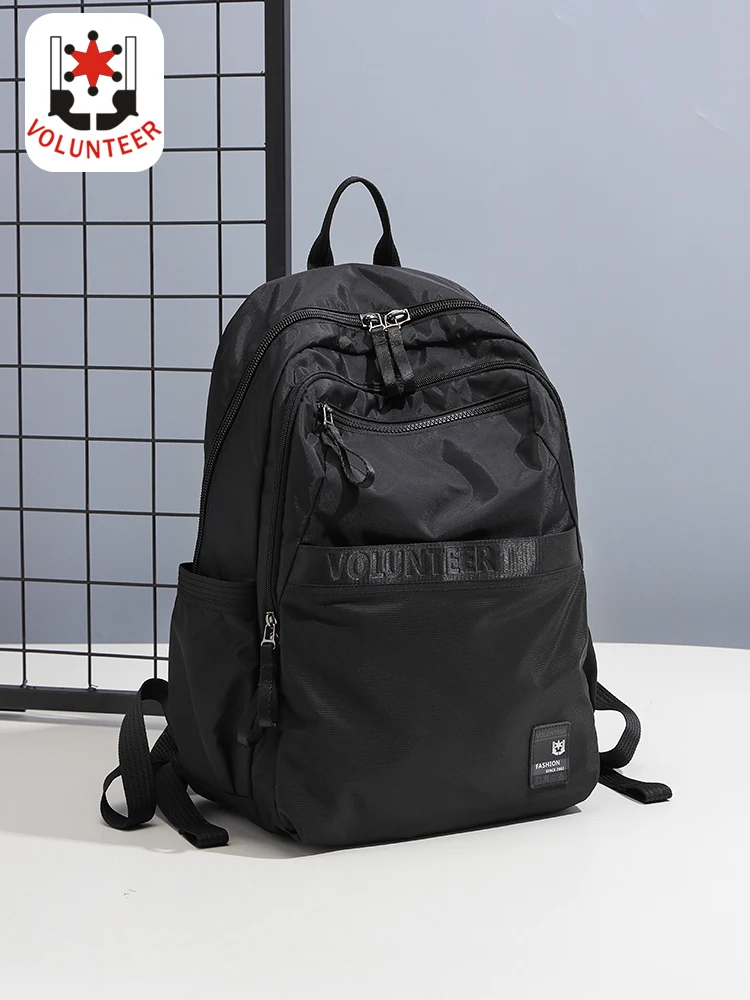 

Volunteer Backpack for Men 2023 New Travel Commuter Casual Solid Large Capacity Multi-pocket Waterproof Outdoor Male Bag 1807-01